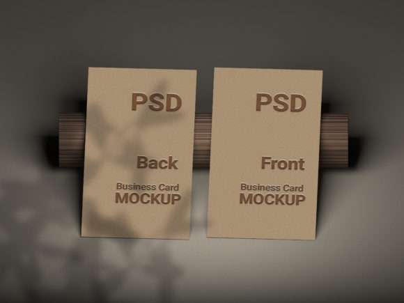 Business Card Mockup with Embosse Effect