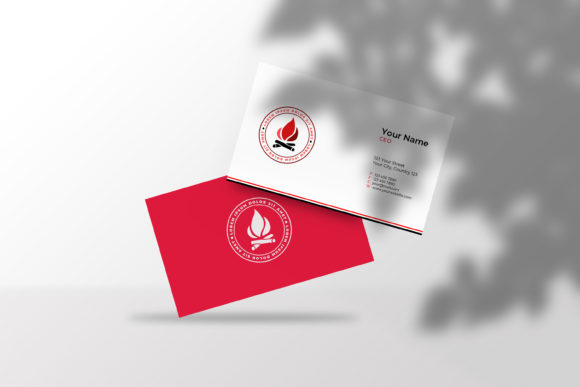 Floating Business Card Mockup