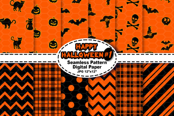 Halloween Seamless Digital Pattern 1