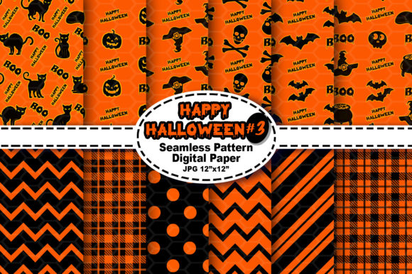 Halloween Seamless Digital Pattern 3