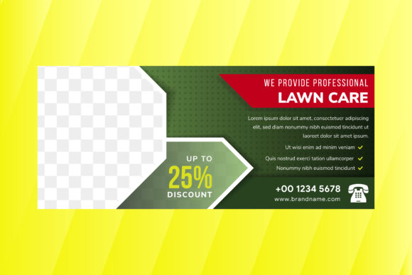 Lawn Care Horizontal Banner Green Red: A Modern Design for Effective Communication