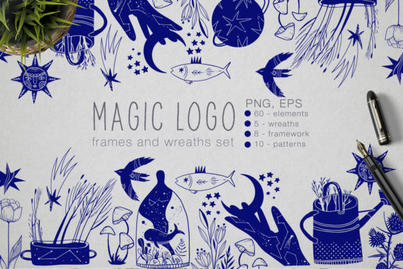 Magic Logo Frames and Wreaths Set