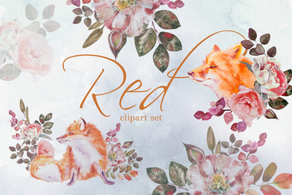 Watercolor Red Clipart Set: A Versatile Resource for Creative Projects